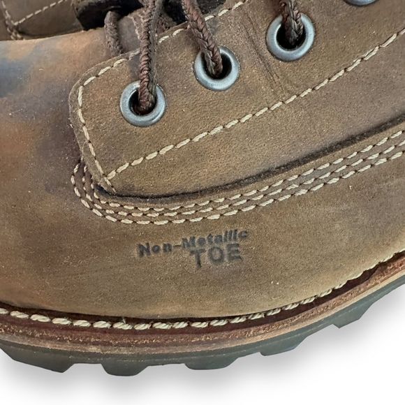 Carolina Composite Toe 8” Logger Boots CA7522 Mens 8.5 D Resistant Waterproof - Picture 7 of 11